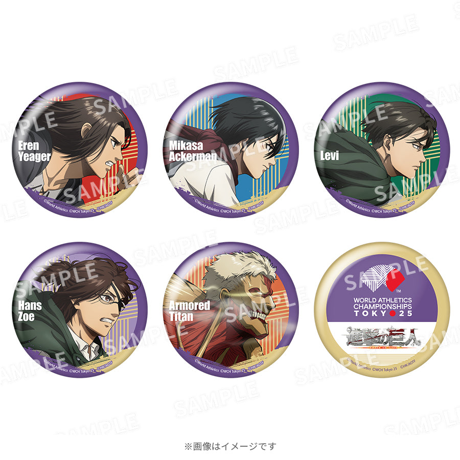 WCH TOKYO 25 缶バッジ6個セット(進撃の巨人)
