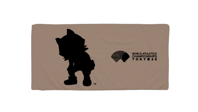 WCH TOKYO 25 フェイスタオル マスコットシルエット AD ベージュ