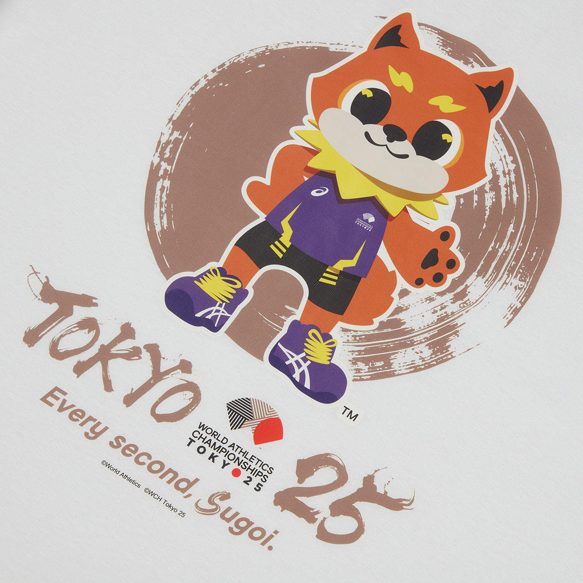 WCH TOKYO 25 Tシャツ マスコット 01 ホワイト