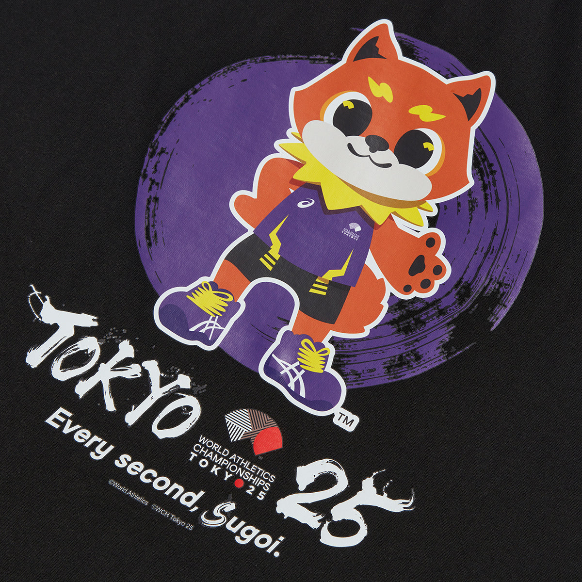 WCH TOKYO 25 Tシャツ マスコット 01 ブラック